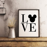 Mickey Love Wall Art