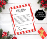Stay on The Nice List Letter From Santa, EDITABLE