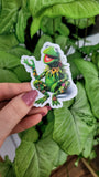 Floral Kermit Sticker