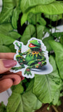 Floral Kermit Sticker