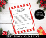 Stay on The Nice List Letter From Santa, EDITABLE