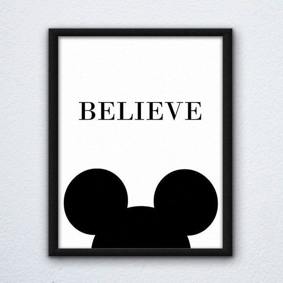 Mickey Believe Wall Art