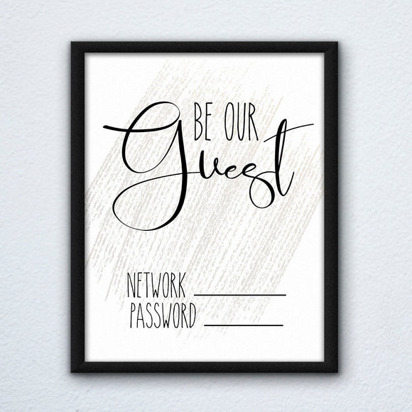 Be Our Guest Wifi Print