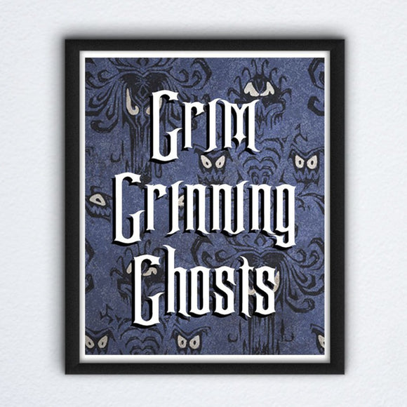 Grim Grinning Ghosts Wall Art