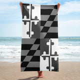 Maryland Flag Gradient Beach Towel